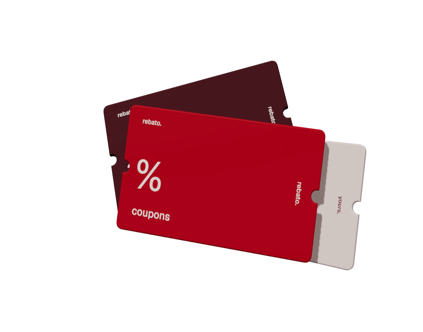 Rebato coupon and reward tickets with a detachable personal stub